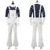 Rocketman Taron Egerton Cosplay Costume Shirt Pants Adult Overalls